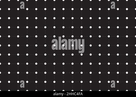 Wireframe grid dots, seamless pattern, Hud design element. Vector illustration. Stock Vector