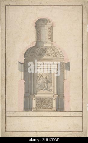 Architectural Drawing for a Chapel 18th century Anonymous, Italian, Roman, 18th century Italian. Architectural Drawing for a Chapel  389658 Stock Photo