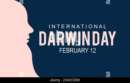 Darwin day. Holiday celebration vector background for banner, card, poster, background. Stock Vector