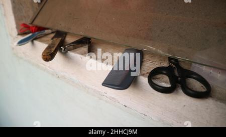 equipment for men growing up Stock Photo
