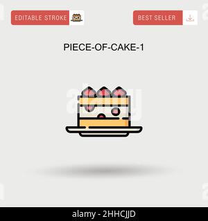 Piece-of-cake-1 Simple vector icon. Stock Vector