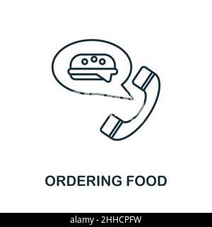 simple ordering line icon, outline symbol, vector illustration, concept ...