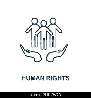 Human Rights icon. Line element from human rights collection. Linear Human Rights icon sign for web design, infographics and more. Stock Vector