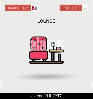 Lounge Simple vector icon. Stock Vector