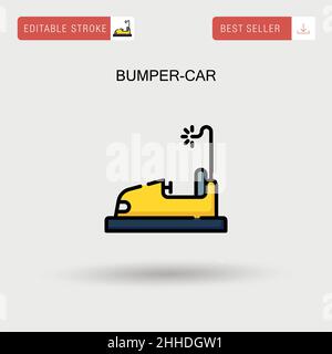 Bumper-car Simple vector icon. Stock Vector