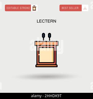 Lectern Simple vector icon Stock Vector Image & Art - Alamy