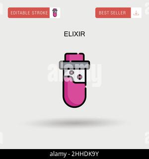 Elixir Simple vector icon. Stock Vector