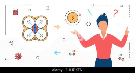 Futuristic new innovative smart technologies devices. Latest changing engineering innovation projects Stock Vector