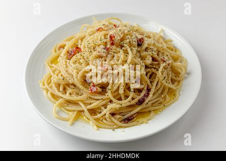 alio olio on a white background Stock Photo