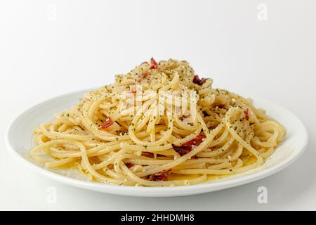 alio olio on a white background Stock Photo