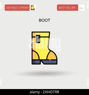 Boot Simple vector icon. Stock Vector