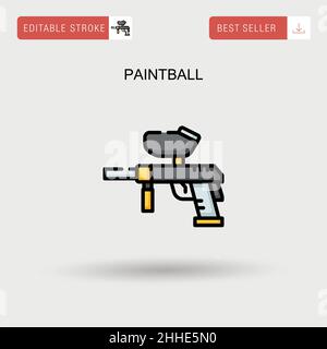 Paintball Simple vector icon. Stock Vector
