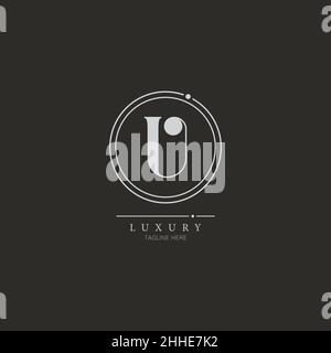 Luxury initial letter U Business Logo Design Alphabet Icon Vector Symbol. Elegant modern minimal logo template. Stock Vector