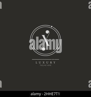 Luxury initial letter X Business Logo Design Alphabet Icon Vector Symbol. Elegant modern minimal logo template. Stock Vector