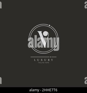 Luxury initial letter V Business Logo Design Alphabet Icon Vector Symbol. Elegant modern minimal logo template. Stock Vector