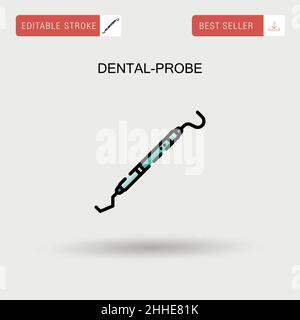 Dental-probe Simple vector icon. Stock Vector