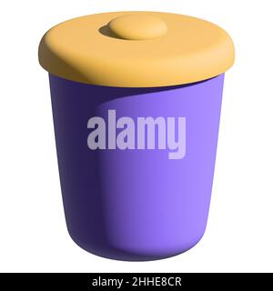 3d realistic trash bin Stock Photo