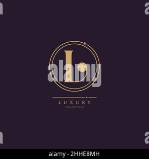 Luxury initial letter L Business Logo Design Alphabet Icon Vector Symbol. Elegant modern minimal logo template. Stock Vector