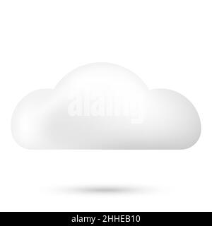White 3d cloud Stock Vector
