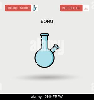 Bong Simple vector icon. Stock Vector