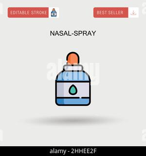 Nasal-spray Simple vector icon. Stock Vector