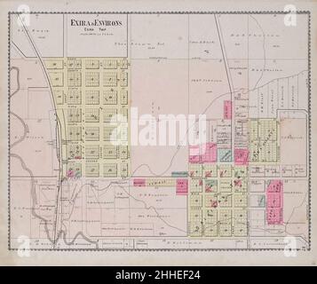 Standard atlas of Audubon County, Iowa - including a plat book of the villages, cities and townships of the county, map of the state, United States and world, patrons directory, reference business Stock Photo