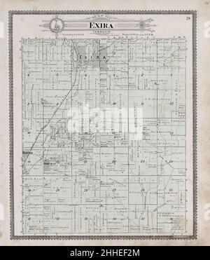 Standard atlas of Audubon County, Iowa - including a plat book of the villages, cities and townships of the county, map of the state, United States and world, patrons directory, reference business Stock Photo