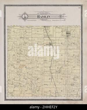 Standard atlas of Audubon County, Iowa - including a plat book of the villages, cities and townships of the county, map of the state, United States and world, patrons directory, reference business Stock Photo