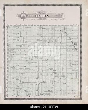 Standard atlas of Audubon County, Iowa - including a plat book of the villages, cities and townships of the county, map of the state, United States and world, patrons directory, reference business Stock Photo