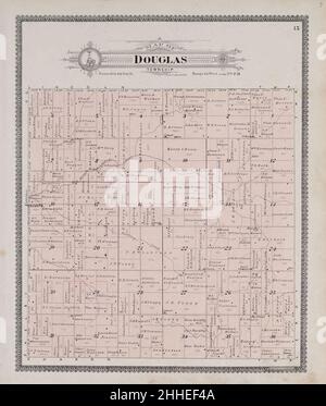 Standard atlas of Audubon County, Iowa - including a plat book of the villages, cities and townships of the county, map of the state, United States and world, patrons directory, reference business Stock Photo