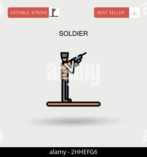Soldier Simple vector icon. Stock Vector