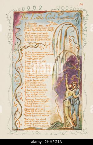 Songs of Innocence and of Experience: The Little Girl Lost ca. 1825 William Blake British. Songs of Innocence and of Experience: The Little Girl Lost  347966 Stock Photo