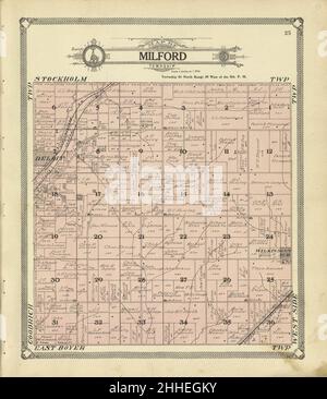 Standard atlas of Crawford County, Iowa - including a plat book of the villages, cities and townships of the county, map of the state, United States and world, patrons directory, reference Stock Photo