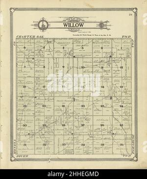 Standard atlas of Crawford County, Iowa - including a plat book of the villages, cities and townships of the county, map of the state, United States and world, patrons directory, reference Stock Photo