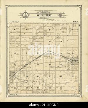 Standard atlas of Crawford County, Iowa - including a plat book of the villages, cities and townships of the county, map of the state, United States and world, patrons directory, reference Stock Photo