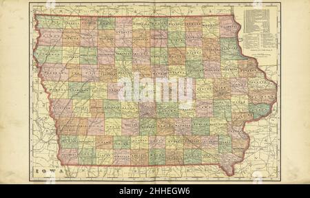 Standard atlas of Crawford County, Iowa - including a plat book of the villages, cities and townships of the county, map of the state, United States and world, patrons directory, reference Stock Photo