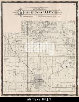 Standard atlas of Fillmore County, Minnesota - including a plat book of the villages, cities and townships of the county, map of the state, United States and world - farmers directory, reference Stock Photo