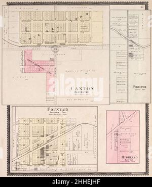 Standard atlas of Fillmore County, Minnesota - including a plat book of the villages, cities and townships of the county, map of the state, United States and world - farmers directory, reference Stock Photo