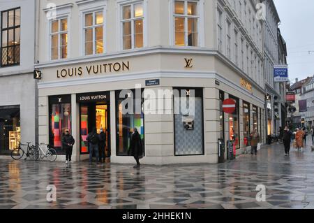 Copenhagen/Denmark./24 Januarey 20221/ Louis Vuitton store on stroeget and  kobmagegade in danish capital.. (Photo..Francis Dean/Dean Pictures Stock  Photo - Alamy