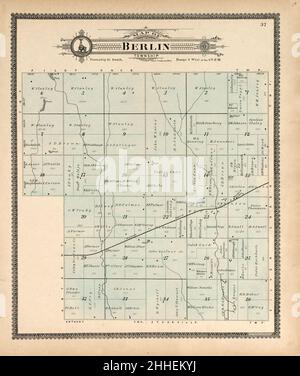 Standard atlas of Harper County, Kansas - including a plat book of the villages, cities and townships of the county, map of the state, United States and world, patrons directory, reference Stock Photo