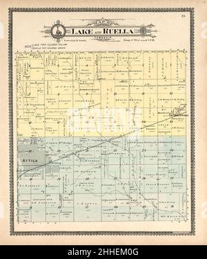 Standard atlas of Harper County, Kansas - including a plat book of the villages, cities and townships of the county, map of the state, United States and world, patrons directory, reference Stock Photo