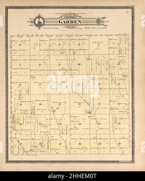 Standard atlas of Harper County, Kansas - including a plat book of the villages, cities and townships of the county, map of the state, United States and world, patrons directory, reference Stock Photo