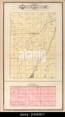 Standard atlas of Harper County, Kansas - including a plat book of the villages, cities and townships of the county, map of the state, United States and world, patrons directory, reference Stock Photo