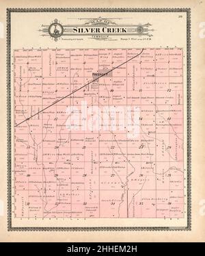 Standard atlas of Harper County, Kansas - including a plat book of the villages, cities and townships of the county, map of the state, United States and world, patrons directory, reference Stock Photo