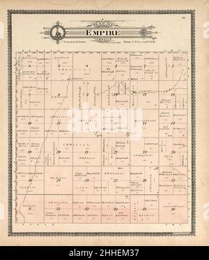 Standard atlas of Harper County, Kansas - including a plat book of the villages, cities and townships of the county, map of the state, United States and world, patrons directory, reference Stock Photo