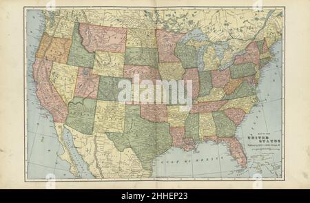 Standard atlas of Marshall County, Indiana - including a plat book of the villages, cities and townships of the county, map of the state, United States and world, patrons directory, reference Stock Photo