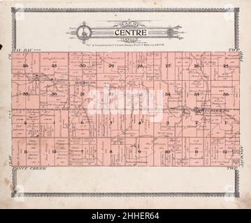 Standard atlas of Riley County, Kansas - including a plat book of the villages, cities and townships of the county, map of the state, United States and world, patrons directory, reference business Stock Photo