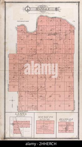 Standard atlas of Riley County, Kansas - including a plat book of the villages, cities and townships of the county, map of the state, United States and world, patrons directory, reference business Stock Photo