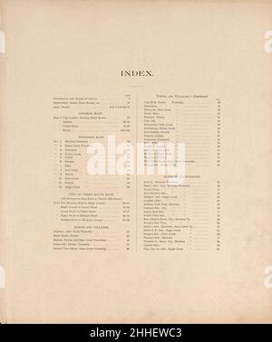 Standard atlas of Vigo County, Indiana - including a plat book of the villages, cities and townships of the county, map of state and United States and world Stock Photo