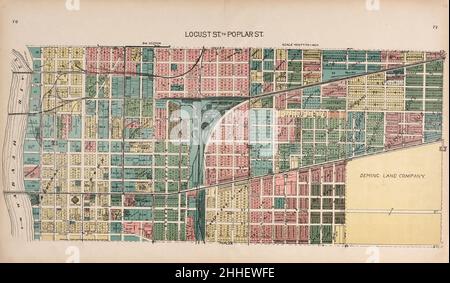 Standard atlas of Vigo County, Indiana - including a plat book of the villages, cities and townships of the county, map of state and United States and world Stock Photo